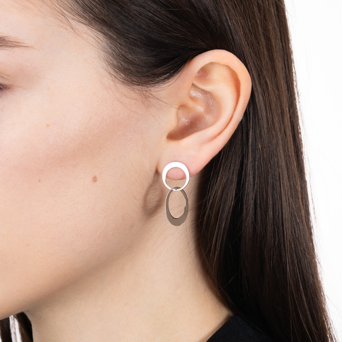 Серебряные серьги. Артикул ORT  8784 RH-E/12