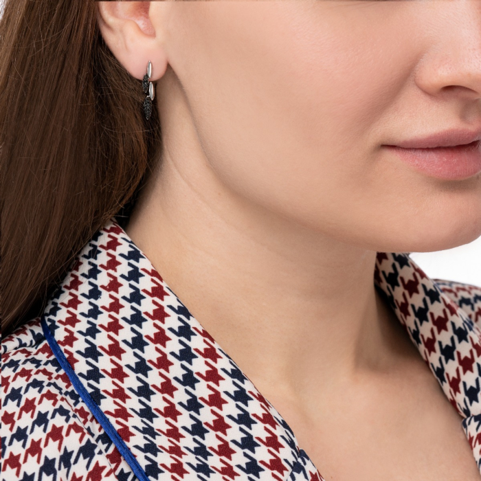 Срібні пусети з фіанітами. Артикул ME15506A-E/12/526