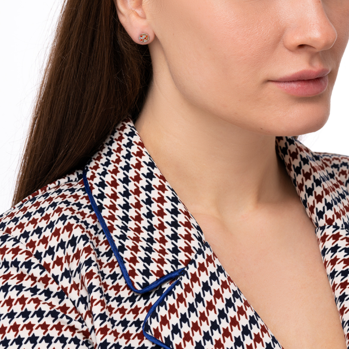 Срібні пусети з фіанітами. Артикул GE02217A-E/12/4559