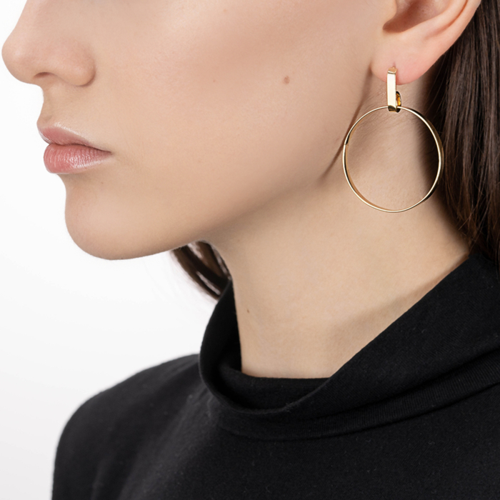 Серебряные серьги. Артикул ORT  8950 G-E/20