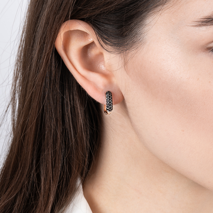 Золотые сережки с фианитами. Артикул 23578/01/1/348