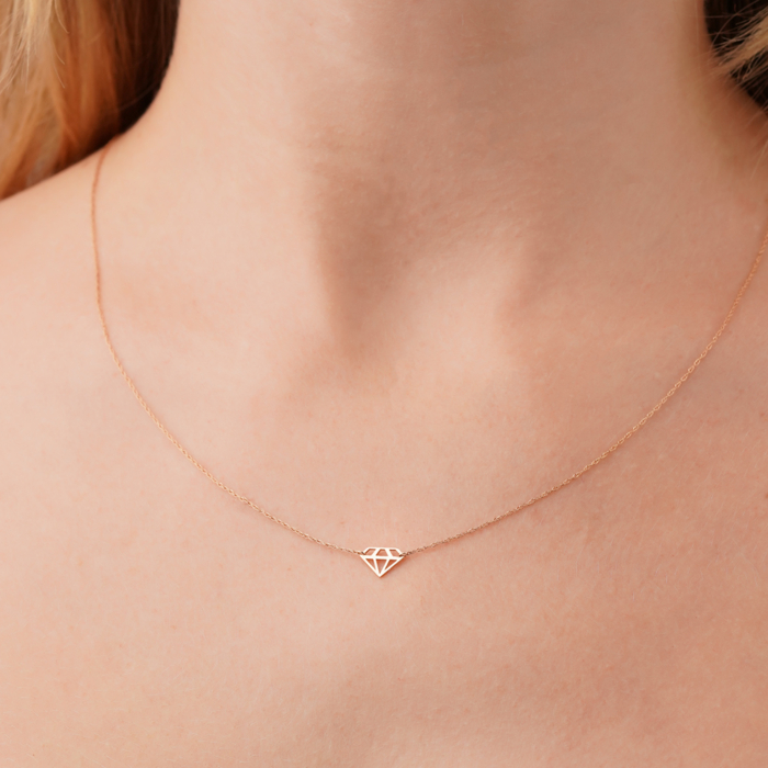 Золоте кольє без вставки G-670-K/01