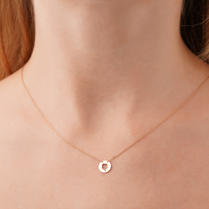 Золотое колье без вставки G-673-K/01