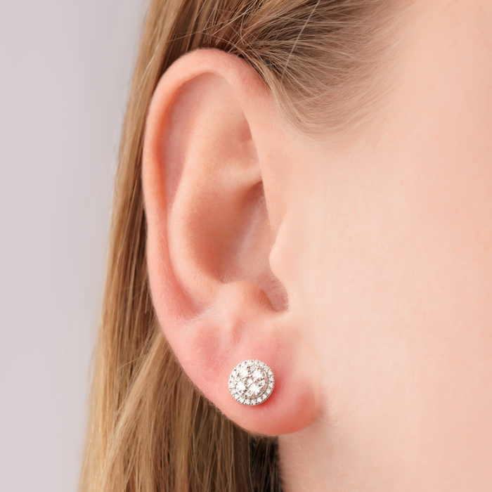 Золоті сережки-пусети з діамантами 520175/02/1/9876