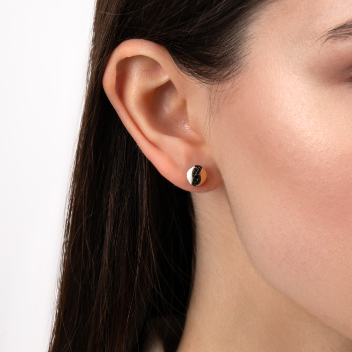 Золотые серьги с фианитами. Артикул 23673/01/1/3948