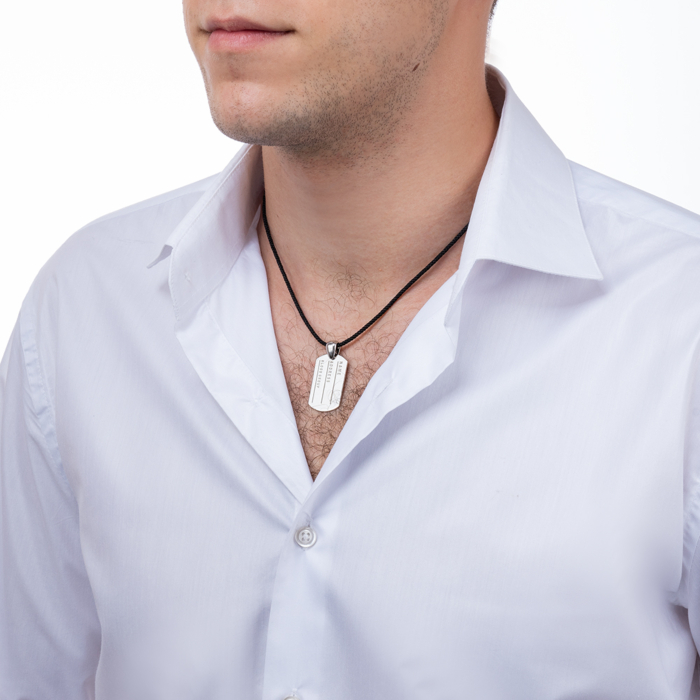 Срібна чоловіча підвіска без вставки. Артикул PTGXX000007-P/12