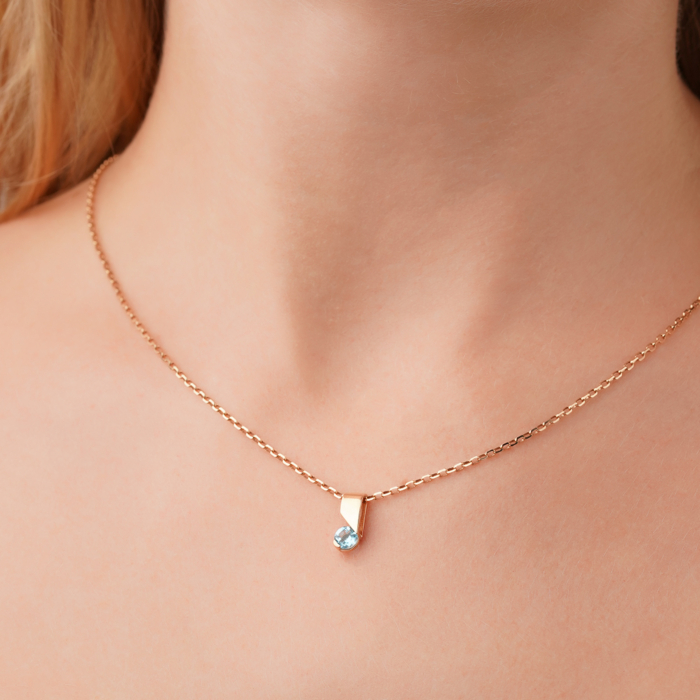 Золотая подвеска с топазом Swiss 550141/01/0/5040