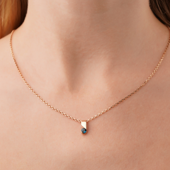 Золота підвіска з топазом London 550141/01/0/7648