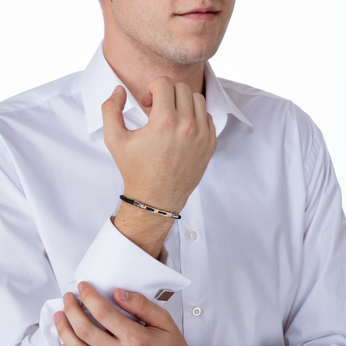 Синтетичний браслет з фіанітами. Артикул 7162/14/1/526