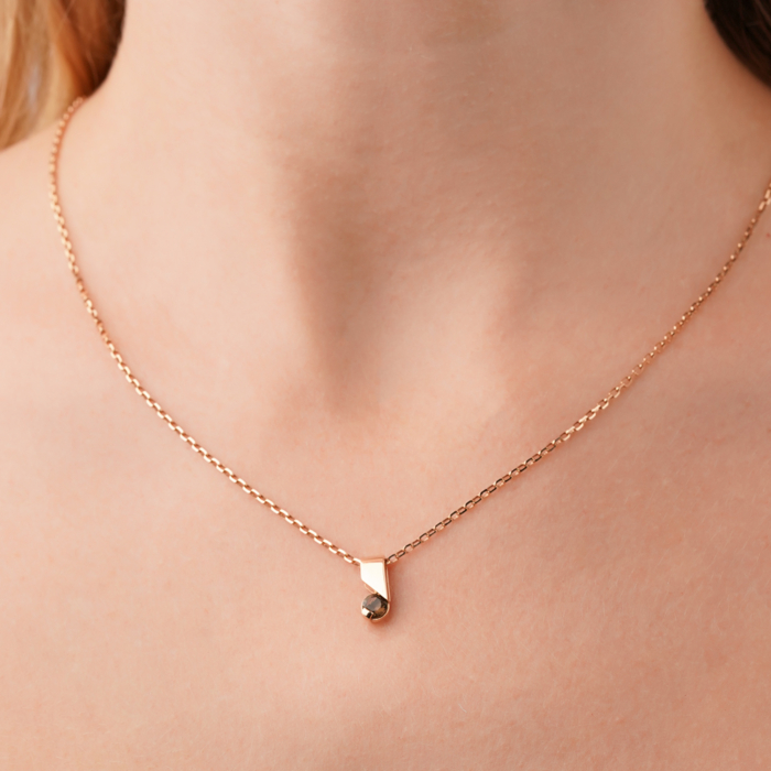 Золота підвіска з раухтопазом 550141/01/0/5135