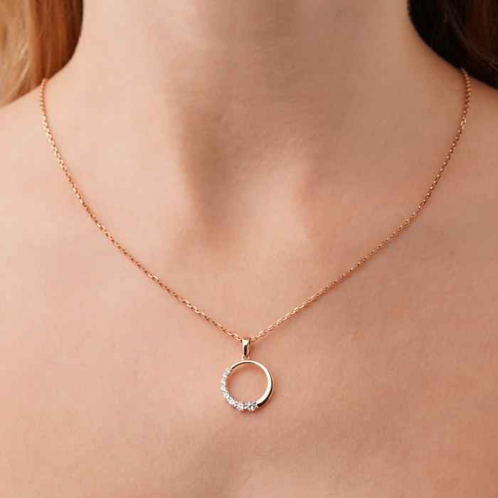 Золота підвіска з фіанітами Tesori 32410/01/1/21341