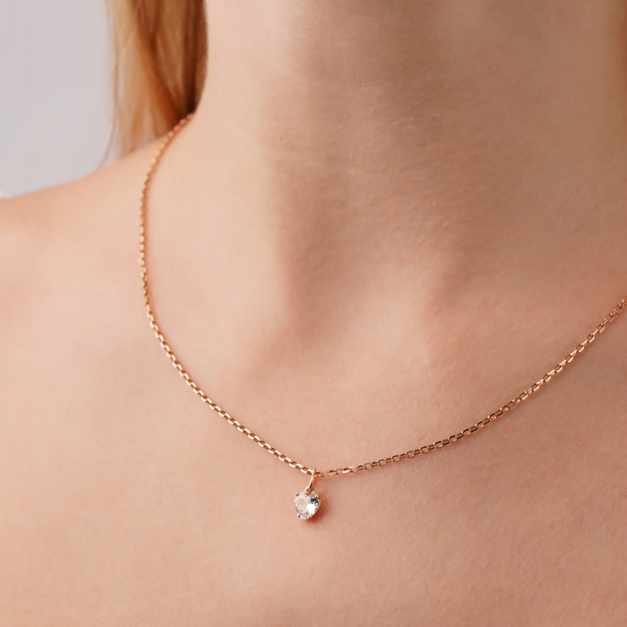 Золота підвіска з фіанітом S315161-P/01/1