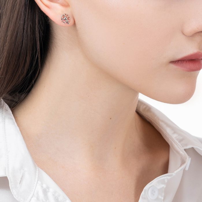 Серебряные пуссеты. Артикул SE00673-E/12