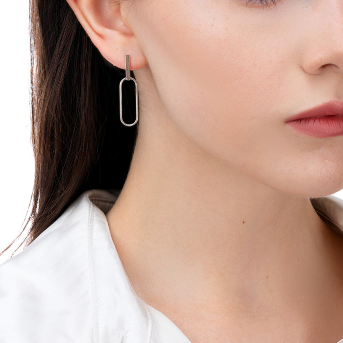 Серебряные серьги-подвески. Артикул SE00242-E/12