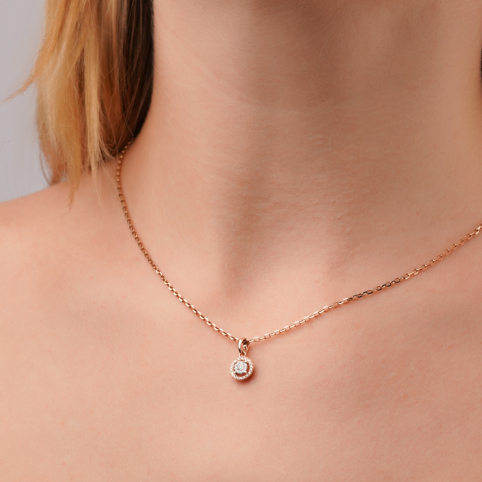 Підвіска з комбінованого золота з діамантами 560163/14/1/10426