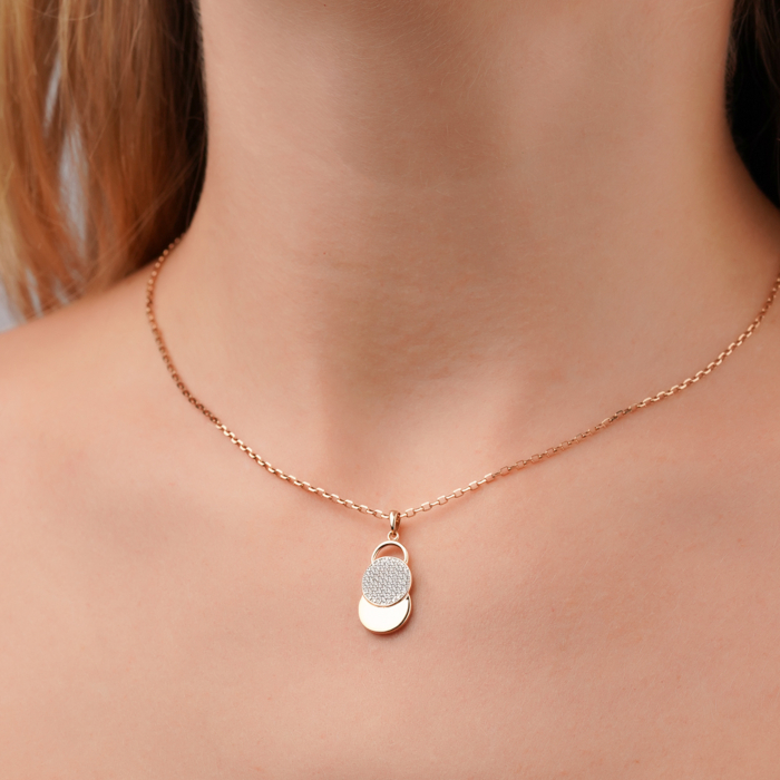 Золотая подвеска с фианитами 32770/08/1/1