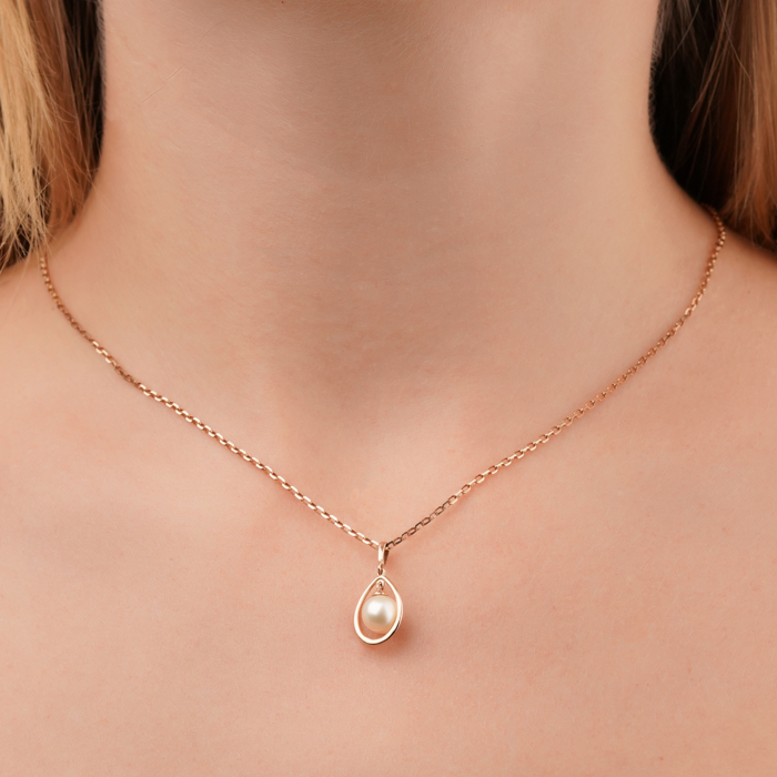 Золота підвіска з перлиною 3108889101-P/01/4977