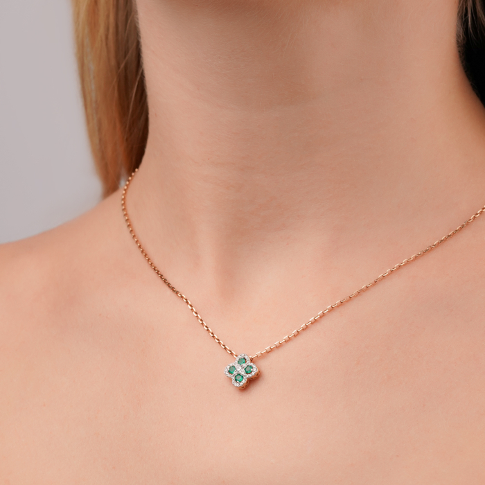 Золота підвіска з агатом та фіанітами 550123/01/1/16039