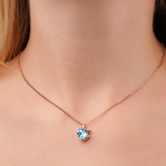 Золота підвіска з топазом 550105/01/0/6943