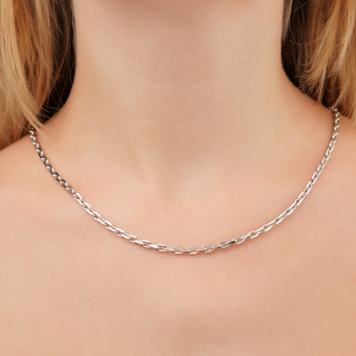 Цепочка из белого золота 06085/25цбел