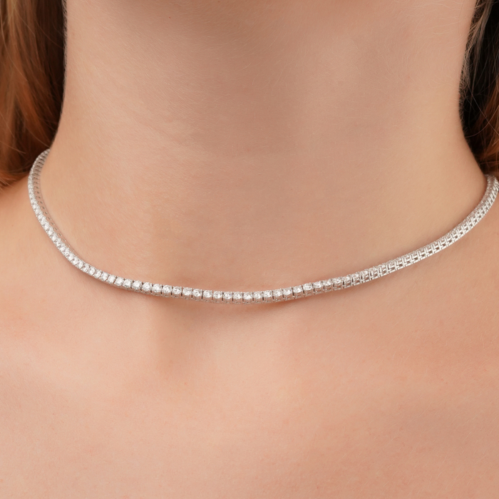 Золотое колье с экобриллиантами 3053-L/02/1/11900