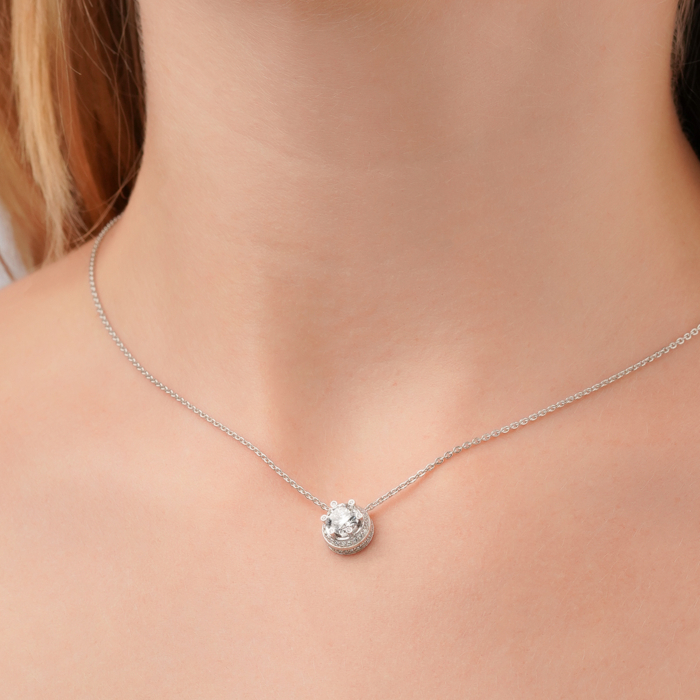 Золоте кольє з екодіамантами 560004/66024-1-L/02/1/11927