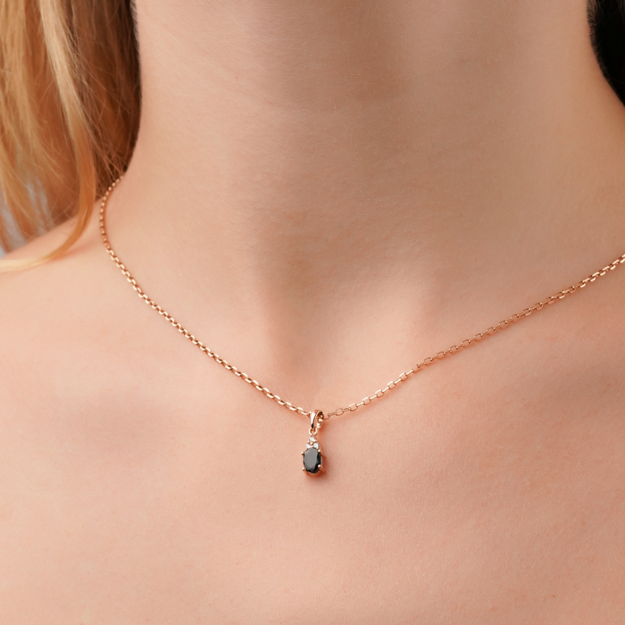 Золота підвіска з сапфіром та діамантами 52962/01/0/9498