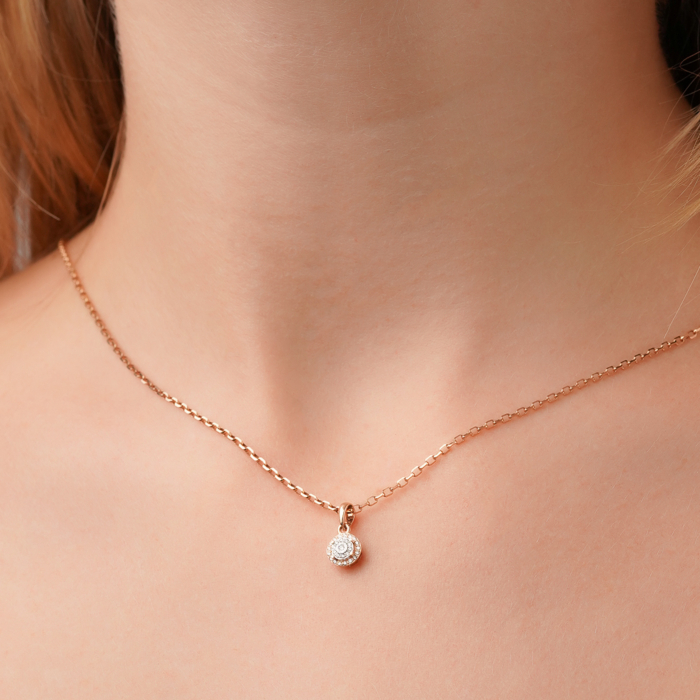 Золота підвіска з діамантами 560156/14/3/10379