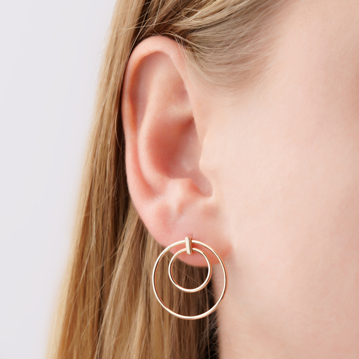 Золоті сережки-пусети без вставки 02527/01/0