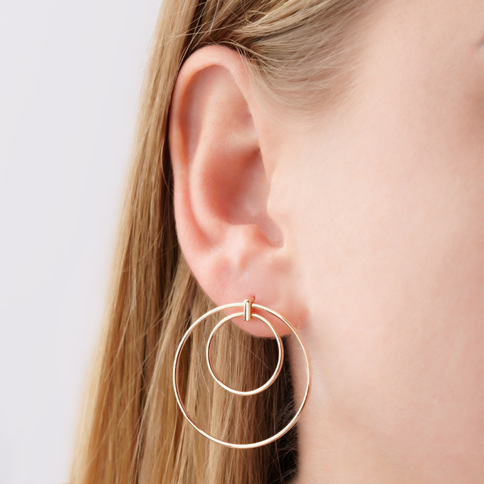 Золоті сережки-пусети без вставки 02527-1/01/0