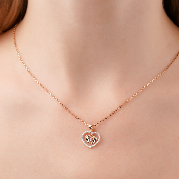 Золота підвіска з фіанітами 32032/08/1/55