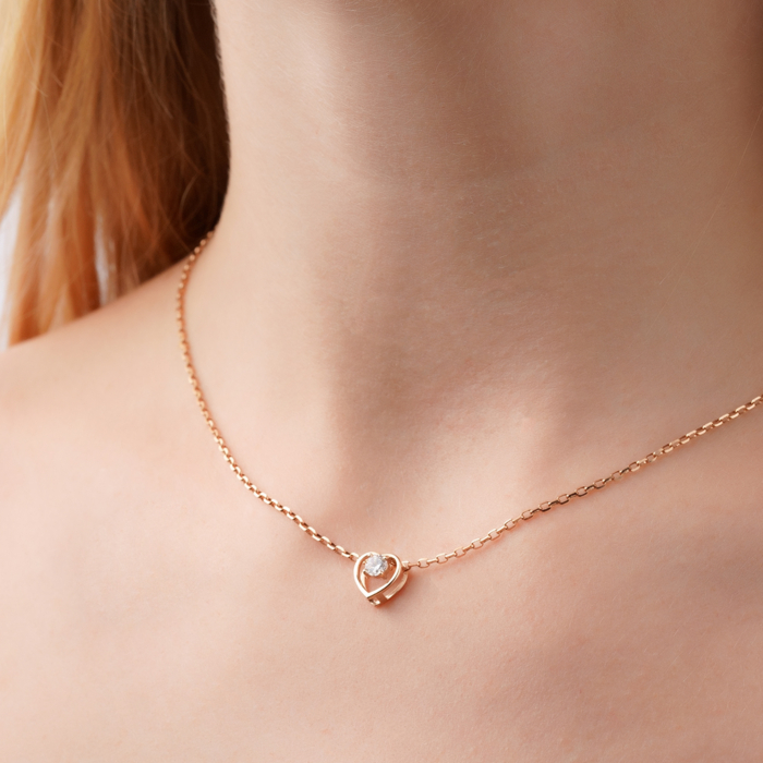 Золота підвіска з фіанітом S315491-P/01/1