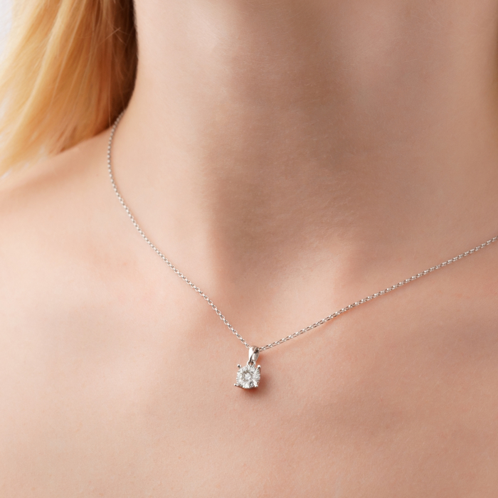 Підвіска з білого золота з діамантами 809034/02/1/10342