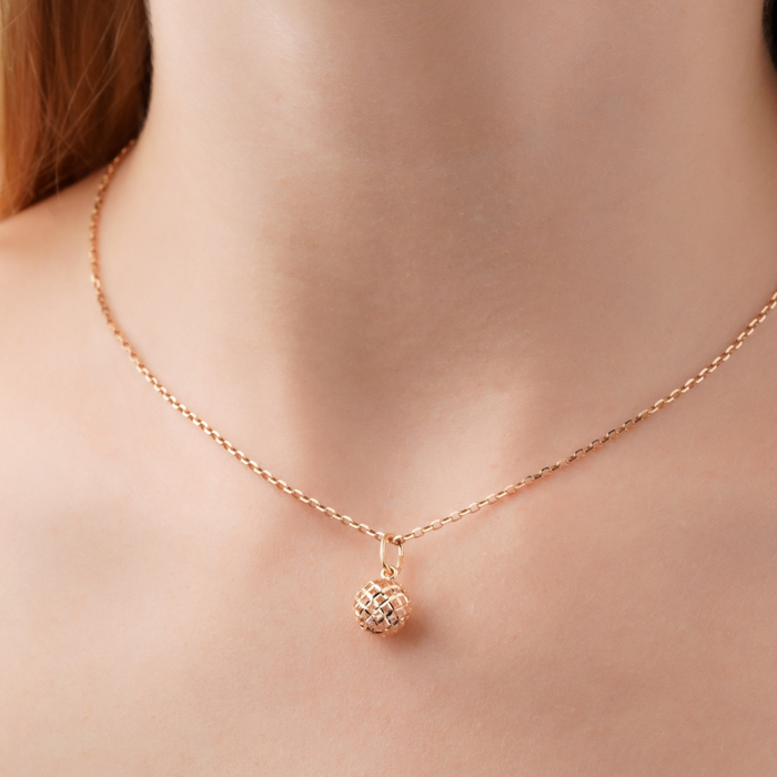 Золота підвіска з фіанітами G-2777-P/01/1