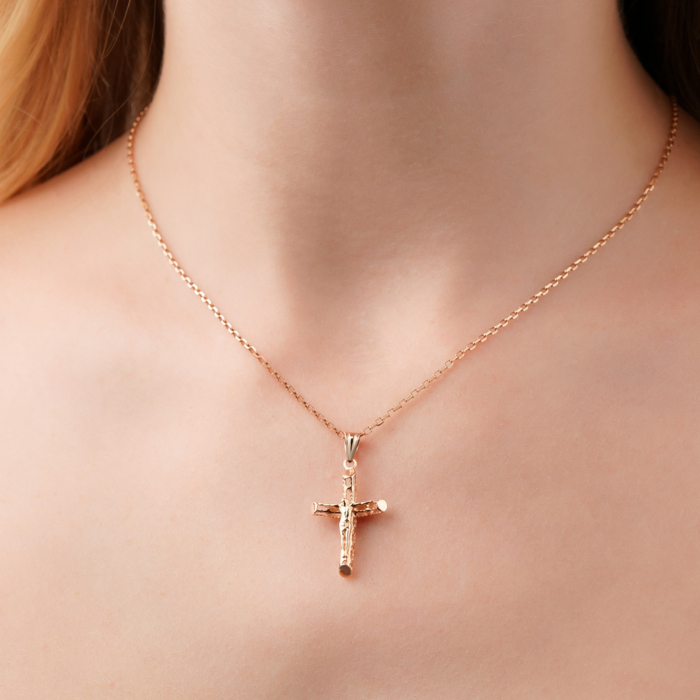 Золотой крестик F-188-P/01