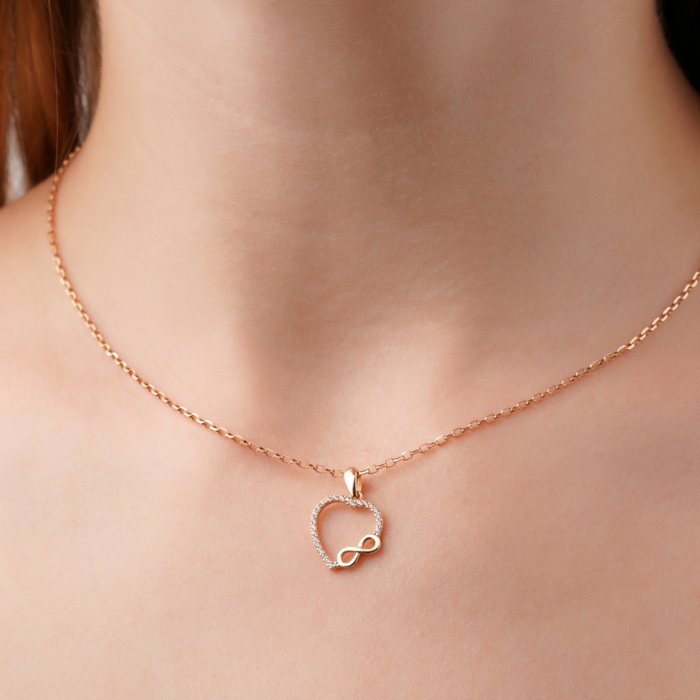 Золота підвіска з фіанітами P-615-P/01/1