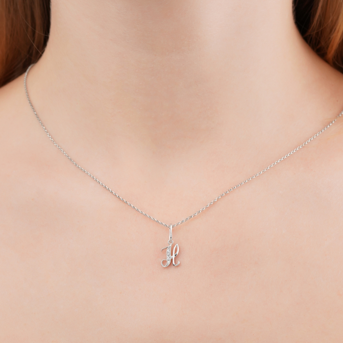 Золота підвіска-літера Н з фіанітами 31339-н/02/1/13