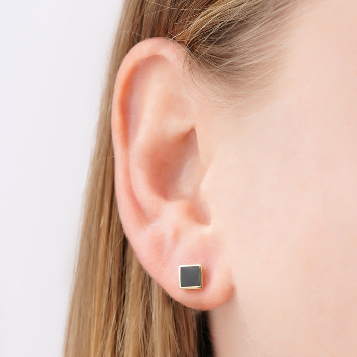 Золоті сережки з емаллю 23959/01/0/389