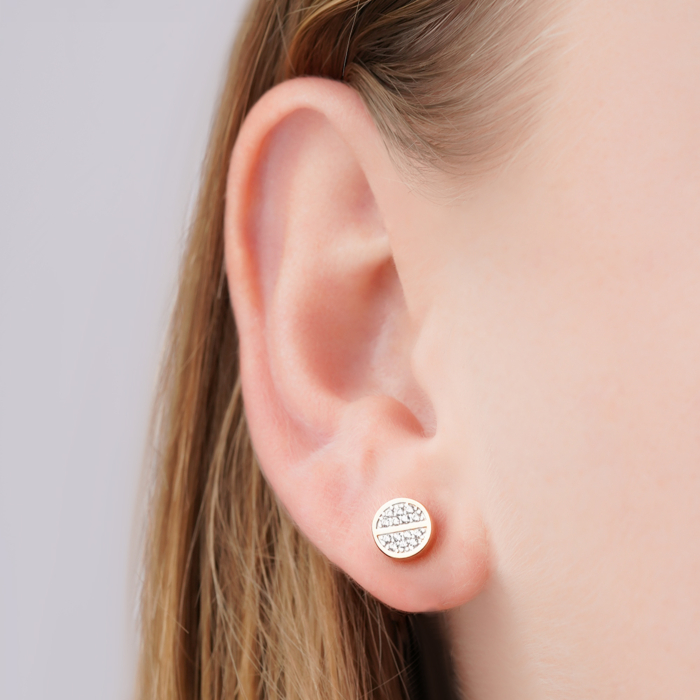 Золотые серьги с фианитами 23823/01/1/1