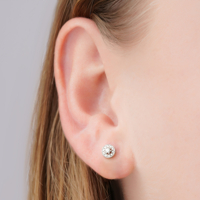 Золоті сережки з діамантами 51811/14/1/9228