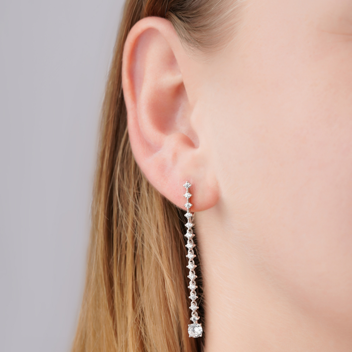 Золотые серьги с фианитами 23203/02/1/189