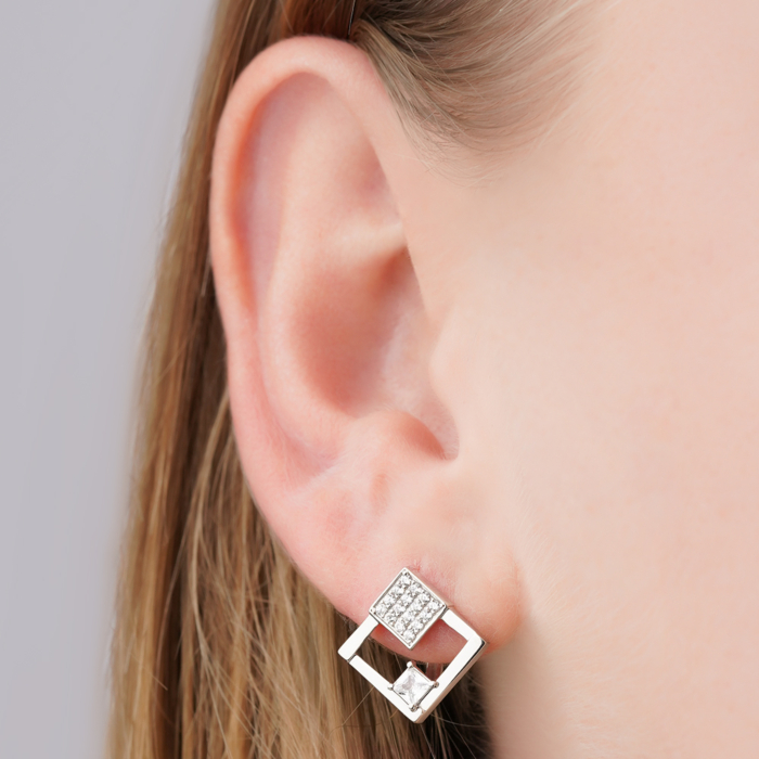 Золоті сережки з фіанітами 23136/02/1/1329