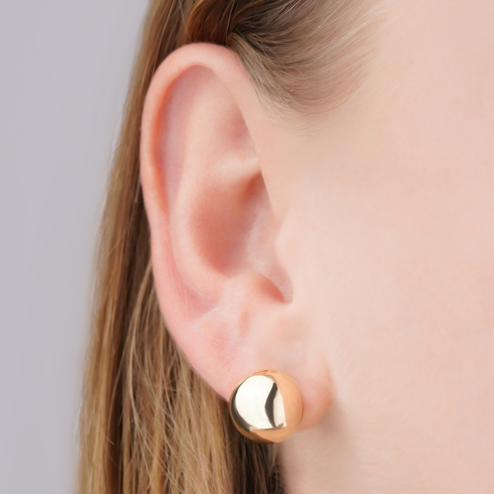 Золоті сережки-пусети без вставки P-E6032-E/01