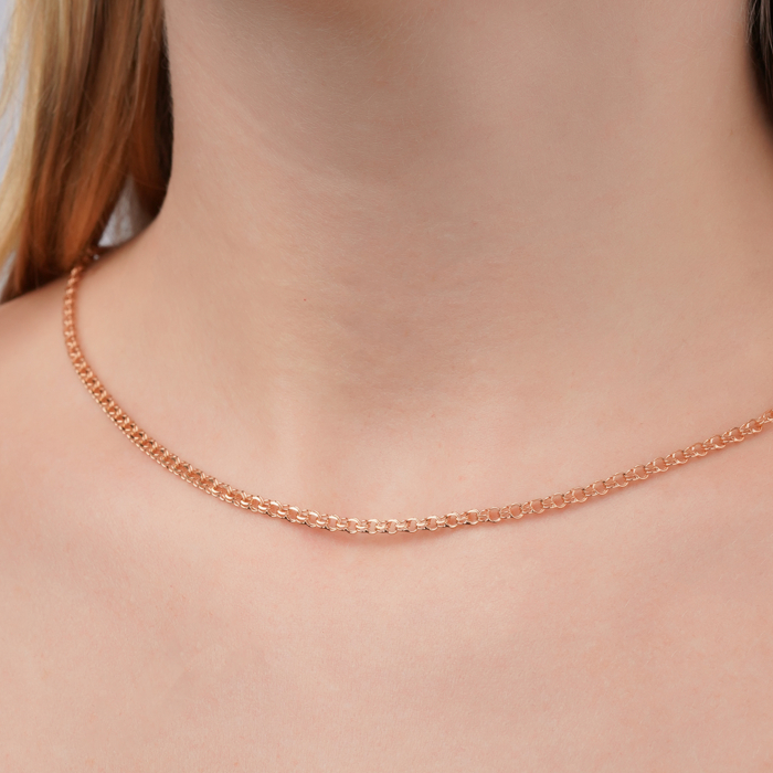 Срібний ланцюжок з позолотою 06066-5-5/17