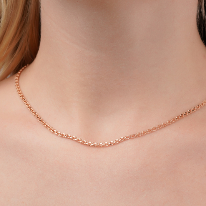 Срібний ланцюжок з позолотою Трісмарк 06022-4-5/17