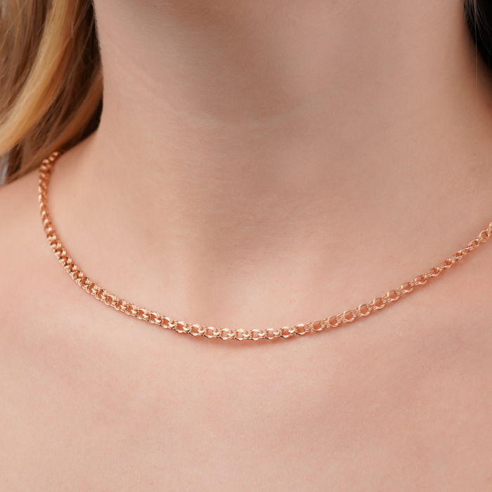 Срібний ланцюжок з позолотою Трісмарк 06022-7-5/17