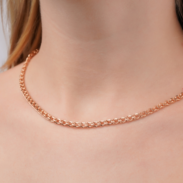 Срібний ланцюжок з позолотою 06066-12.5-5/17