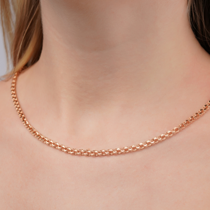 Срібний ланцюжок з позолотою Трісмарк 06022-9-5/17