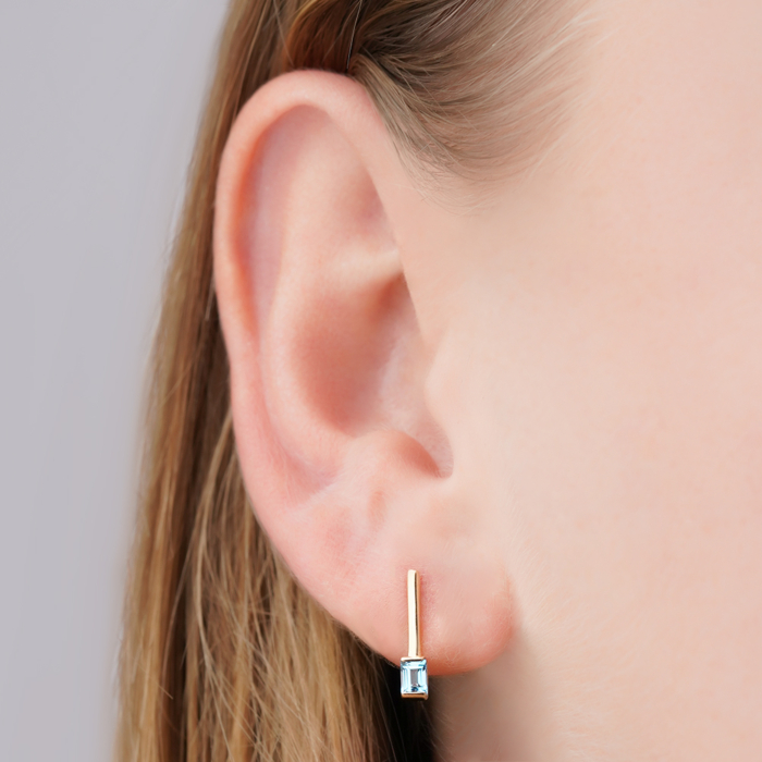 Золотые серьги с топазом 540299/01/0/7946