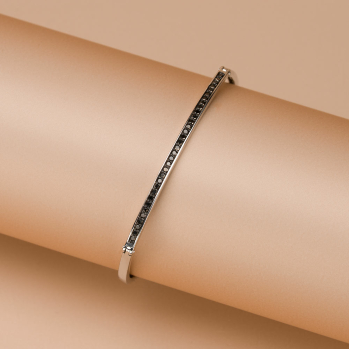 Жорский золотой браслет с черными бриллиантами 560098/02/1/11761